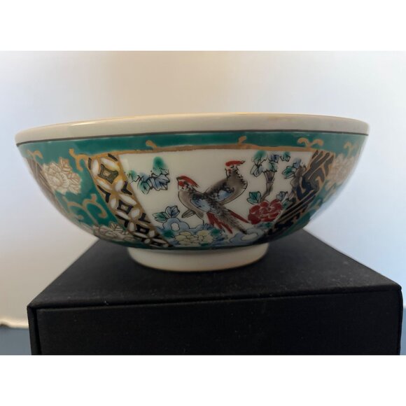 Vintage Gold Imari Japanese Hand Painted Serving Bowl 7 1/2” Diameter - Picture 8 of 11